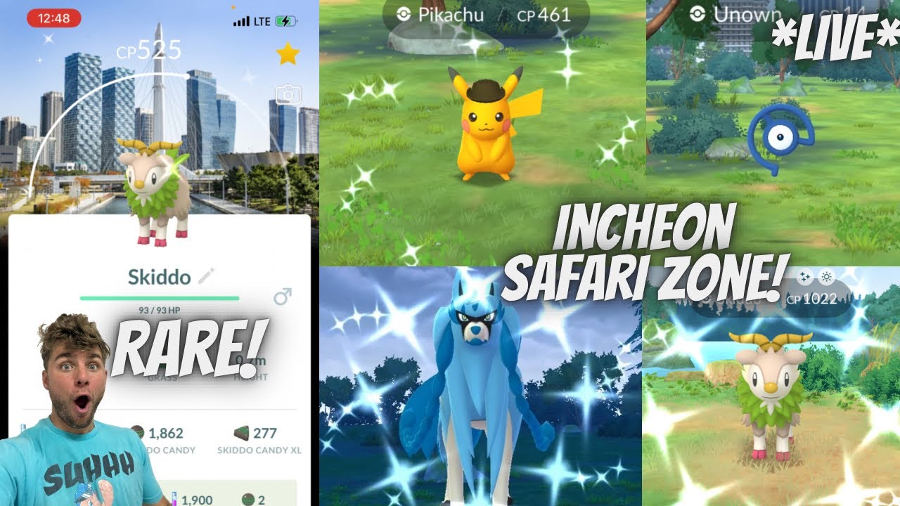 Shiny Hunting Rare Backgrounds at Incheon Safari Zone in Pokemon Go ...