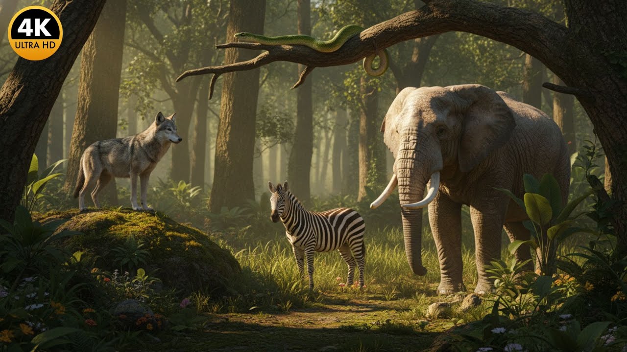 Animals of Amazon 4K | Wild Creatures and Exotic Tropical Birds in Stunning Jungle Cinematic Footage