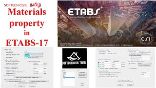 How to assign materials property in ETABS [தமிழ்]