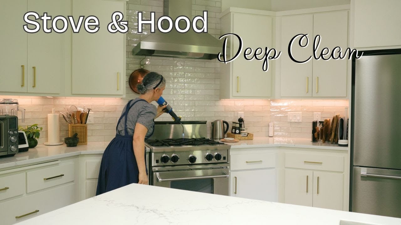 Satisfying Old Stove Clean with Fire, Steam & Grit 🔥