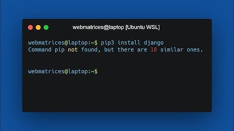 How to install pip in WSL ? Intall pip - Command 