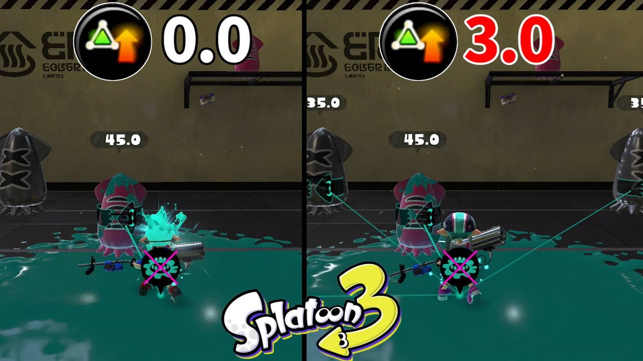 サブ性能アップ のギア効果を比較してみた スプラトゥーン3 Youtube サブ性能アップ のギア効果を比較してみた スプラトゥーン3 Youtube