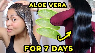 I used ALOE VERA in my hair for 7 DAYS & THIS HAPPENED! *before & after results* screenshot 3