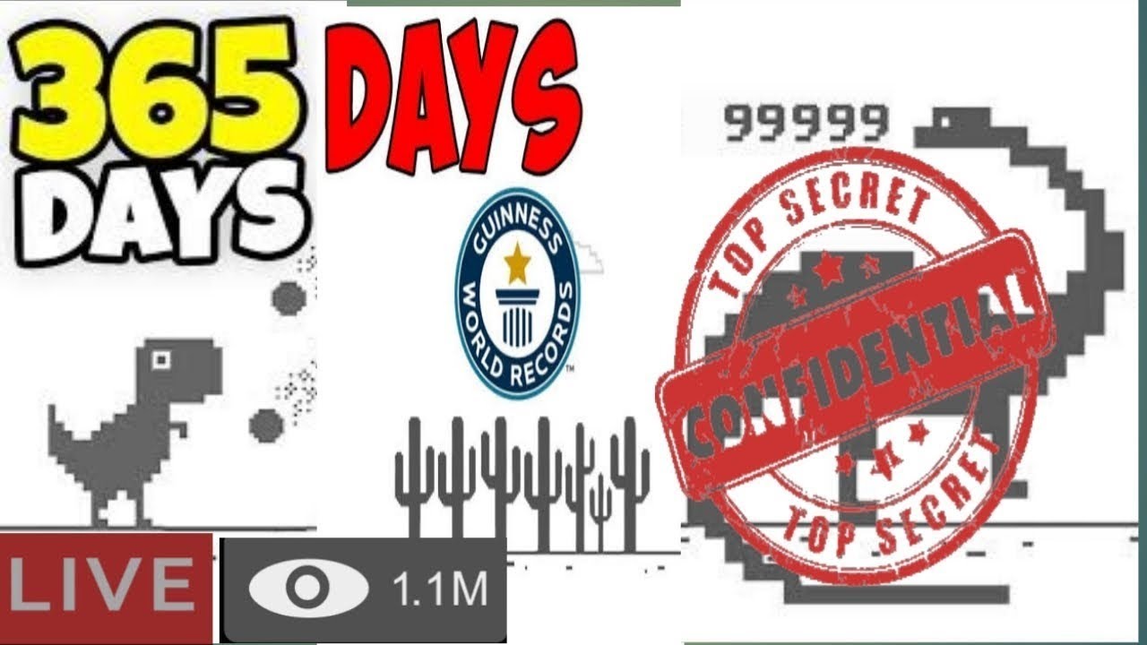 NEW Playing Chrome Dinosaur game FOR 1 YEAR (World Record) - YouTube