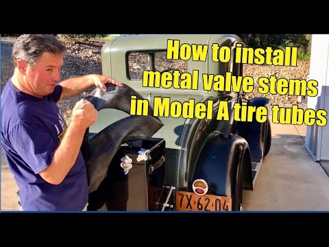 How to install metal valve stems in Ford Model A inner tubes. Just like they left the factory.