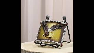 Ebros Rustic Western Swooping Bald Eagle Bird Faux Birchwood Wall Plug In Night Lights screenshot 5