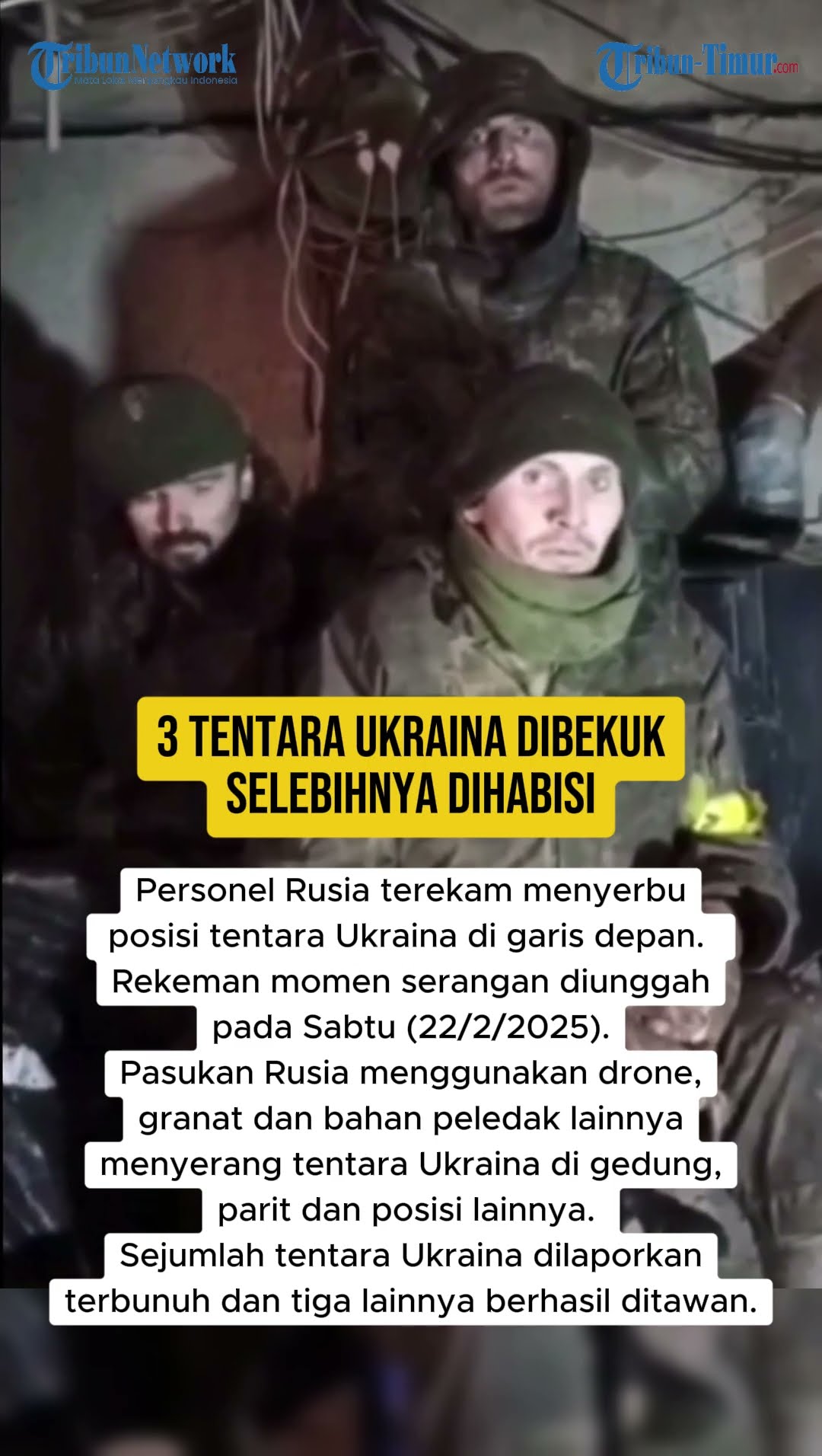 3 TENTARA UKRAINA DIBEKUK SELEBIHNYA DIHABISI