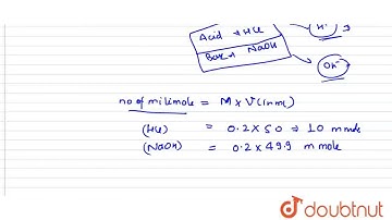 Calculate the pH of a solution obtained by mixing 50ml of 0.2M HCl with 49.9 mL of 0.2m NaOH sol...