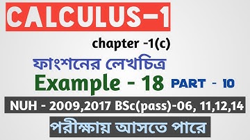 Calculus -1 || chapter -1(c) || ফাংশনের লেখচিত্র || example-18 || part -10 || Not Out Math,2023