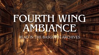 Fourth Wing Ambiance: Read inside the Basgiath Archives (Soft library sounds, page turning, rain) screenshot 3