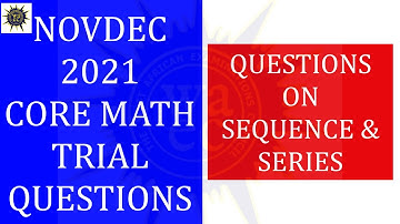 NOVDEC 2021 Kernwiskunde Proefvragen - Volgorde en Reeksen