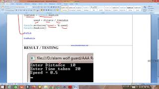 Famous visual Basic lesson 5 speed of  car Profile