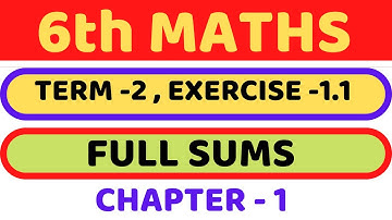 6th maths term 2 exercise 1.1 tamil medium