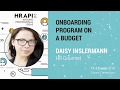 [RUS] Daisy Inslermann: "Onboarding program on a budget" / #HRAPI