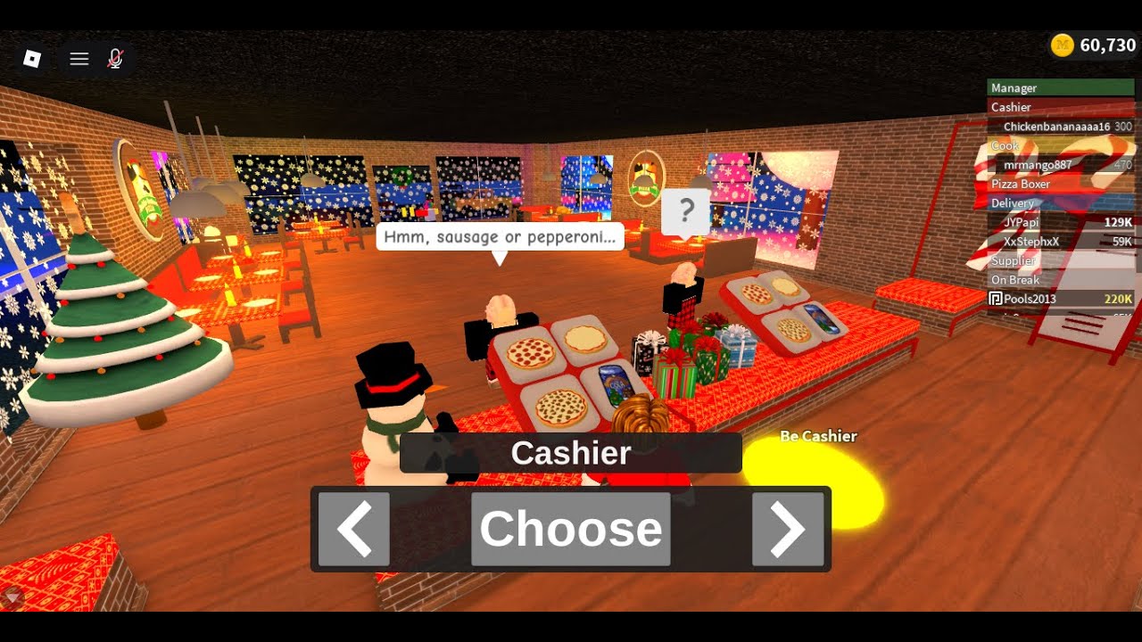 ROBLOX Work At A Pizza Place Gameplay Holiday Edition YouTube 