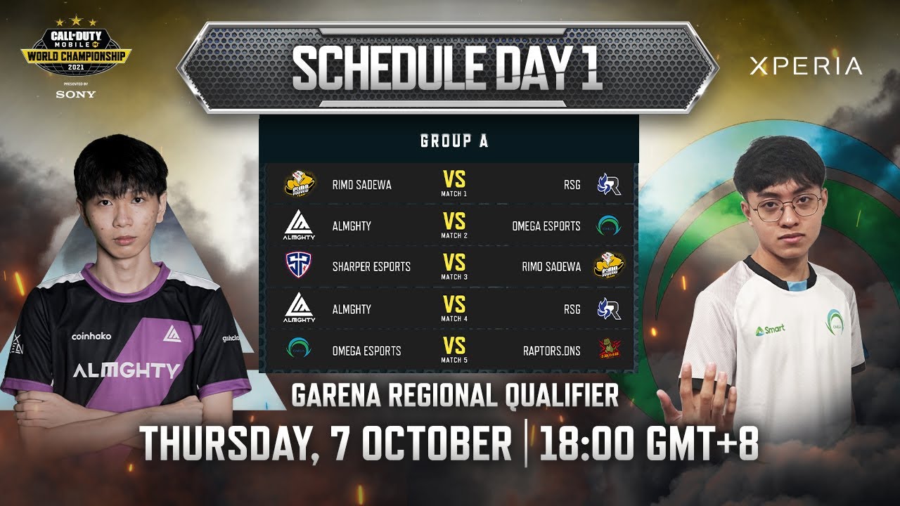 CODM World Championship 2021 Presented by Sony Garena Regional Qualifier – Group Stage Day 1