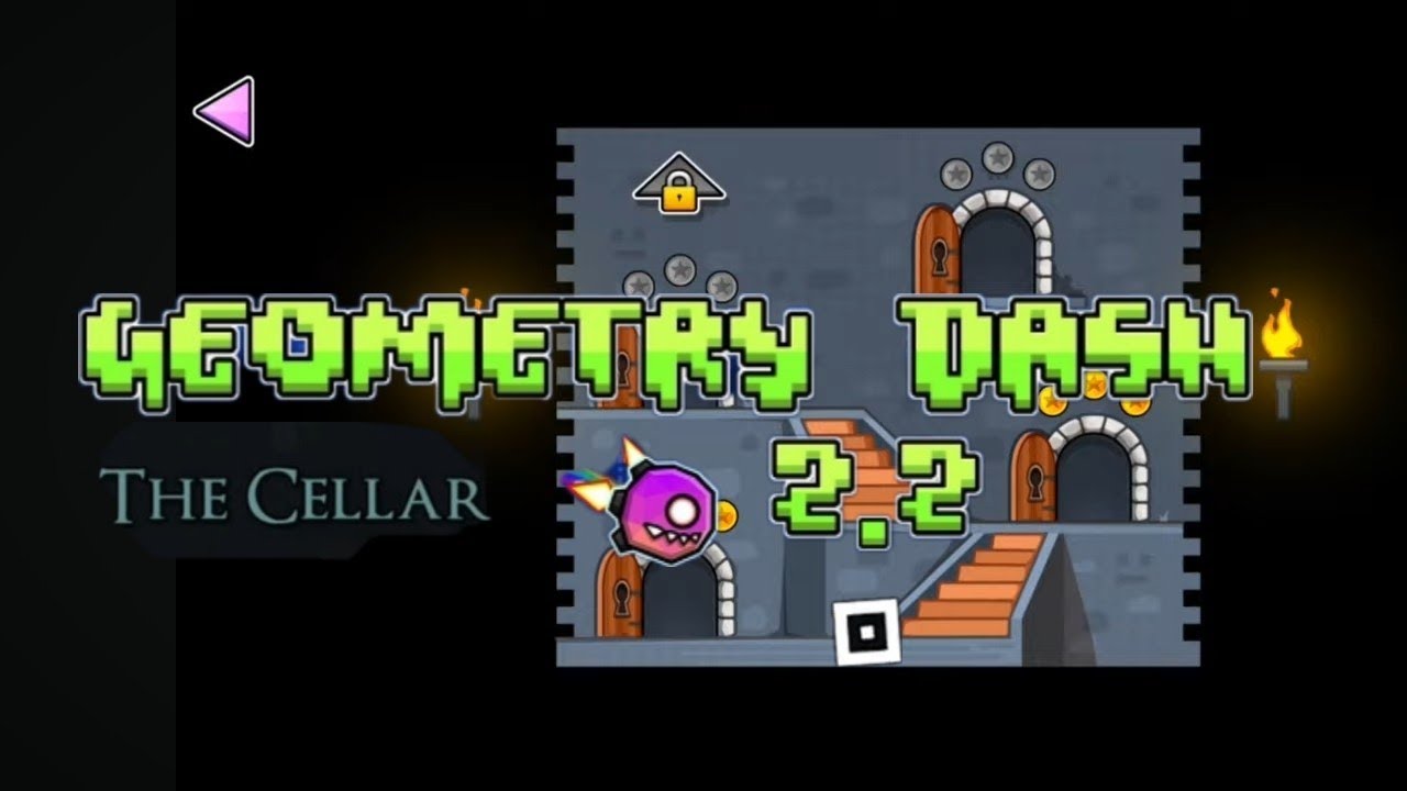 Geometry Dash 2.2 - THE TOWER : THE CELLAR | ALL BLUE COINS | Geometry ...