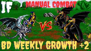 Can Necromancer & Knight Defeat The Warlock? Homm2 Black Dragon Nerf 2 Growth Battle Test