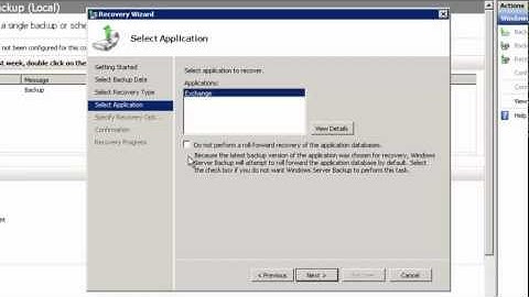 Backup de Exchange 2010 con Windows Server Backup