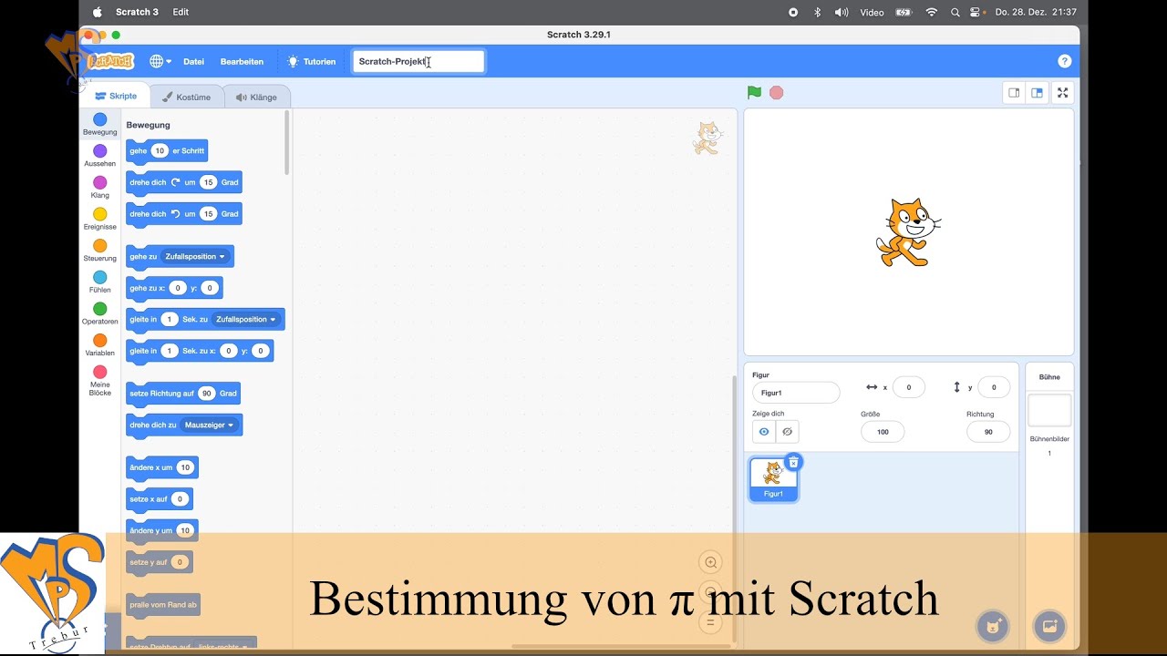 Scratch Die Ein Scratch-Projekt für die Ferien: Experimentelle Bestimmung der ...