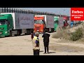 Unrest Near Rafah Crossing In Gaza Amidst Relief Aid Turmoil