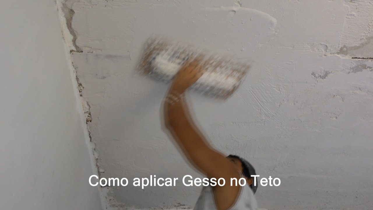 Como aplicar Gesso no Teto - YouTube