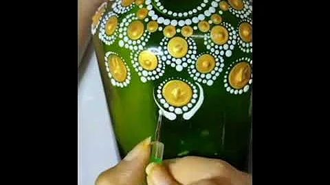 MANDALA BOTTLE ART || ART BY - ANKITA DATTA | ART ASYLUM || #SHORTS