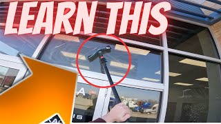 How To Clean Windows  Second Story Windows With a Pole  Squeegee Window Cleaning  Spring Clean