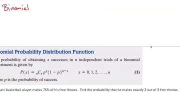 Statistics - 6.2 The Binomial Probability Distribution Part I
