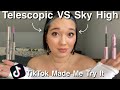 TikTok Made Me Try It: Buy Or Lie?! Telescopic Vs Sky High Mascara #SkyHighMascara