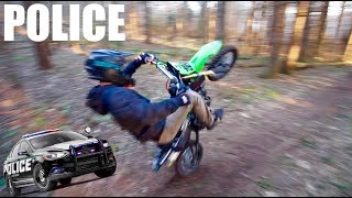 COPS COME FOR RIDING PIT BIKES... we got away