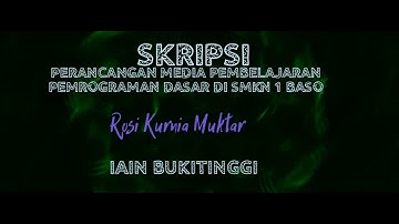 Media Pembelajaran Pemrograman Dasar Berbasis Android || Rosi KM