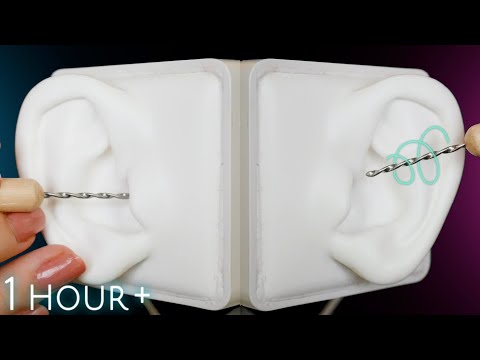 [ASMR ] 긁고 걸리는 귀청소⭐️드릴 조각도 양쪽동시｜Drill ear pick 1 hour｜両方同時ドリル耳かき