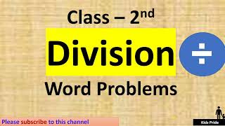 Class 2 Division word problems| grade 2 division word problems | 2nd class story sums