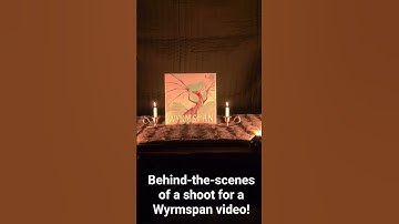 Behind-the-scenes of a shoot for a Wyrmspan video I