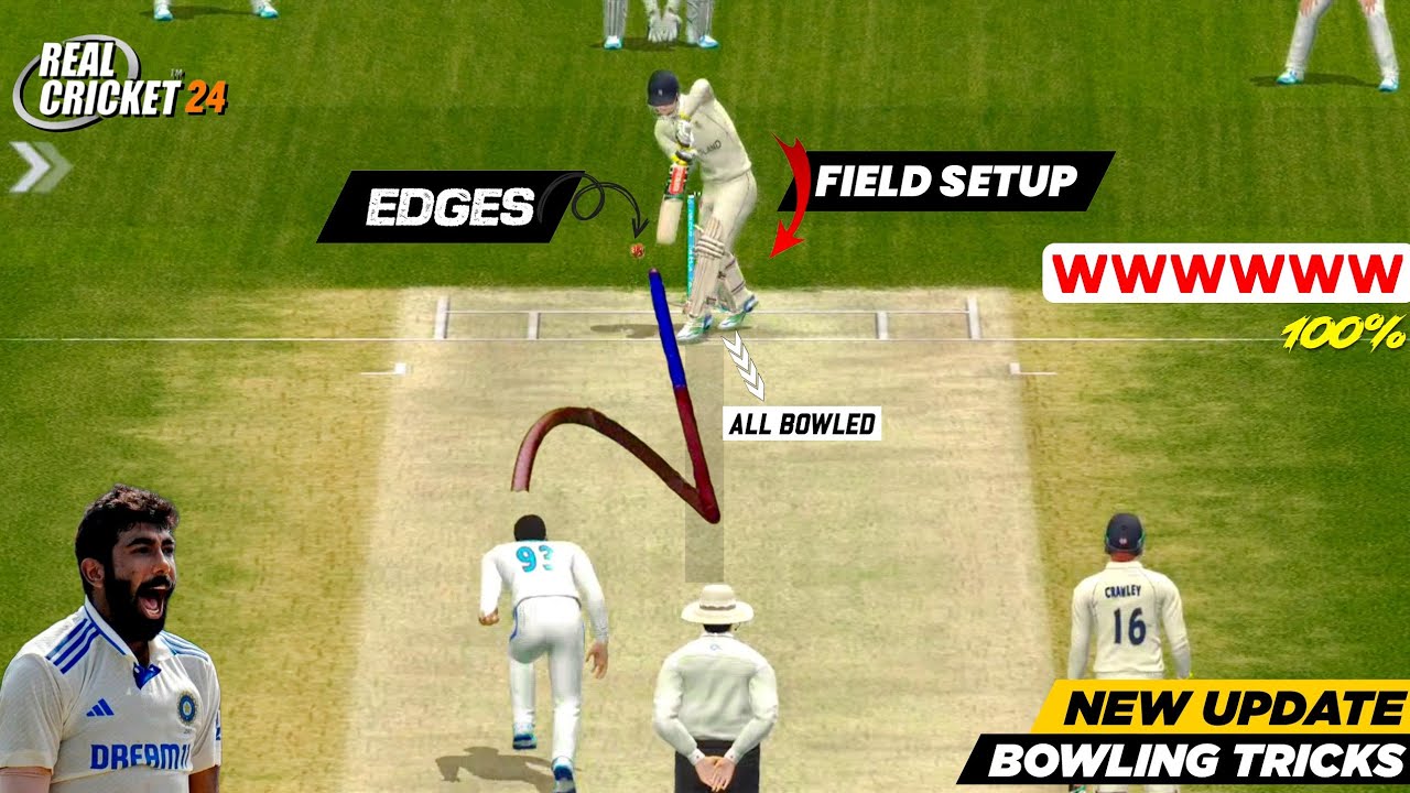 Real Cricket ™ 22 Test Match Bowling Tips & Tricks ! 🤯| RC22 New Bowling Trick 100% Working 😍 