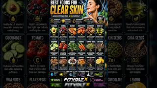 Best Foods For Clear Skin ✨ Eat These Foods For Healthy Glowing Skin #shorts #skincare #healthtips