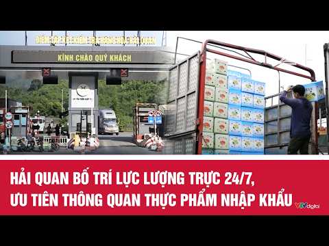 Hải quan bố trí lực lượng trực 24/7, ưu tiên thông quan thực phẩm nhập khẩu | VTV24