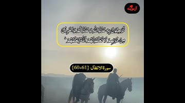 قرآن کریم پښتو ترجمه سورة الانفال آیات  60-61 Quran with Pashto Translation