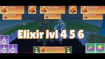 Utopia origin: Elixir Refining Recipes Level 4 5 6 || Internal Elixir level up || Buff Elixir lvl 4