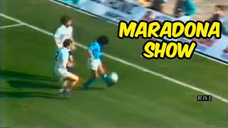 Maradona salva al Napoli con un gol de CABEZA (1987)