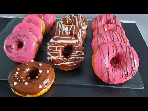 Vidéo: Donuts Avec 2 Types De Glaçage