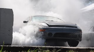 Mitsubishi Eclipse Shreds Tires! - Street Distortionz 3rd Annual Light Em’ Up Burnout Contest