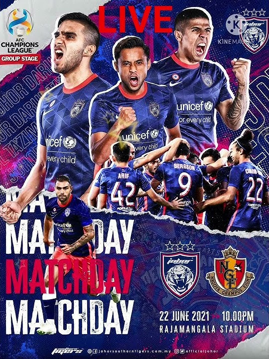 LIVE ⚽ JDT vs NAGOYA GRAMPUS 22/6/2021 | @  RAJAMANGALA STADIUM 10.00PM 🔥