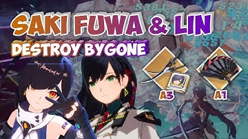 SATISFYING COMBO SAKI FUWA A3 AND LIN A1 DESTROY BYGONE PHANTASM | TOWER OF FANTASY GLOBAL