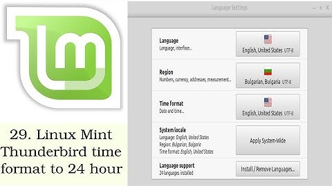 Thunderbird: how to change display time to 24h format