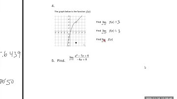 Find the Left and Right Limit of a Function given a Graph