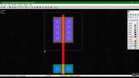 CMOS Layout Design in MICROWIND