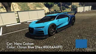 Information GTA Online - Paint Color Hex Code - Chiron Blue (Short Cinematic) Update
