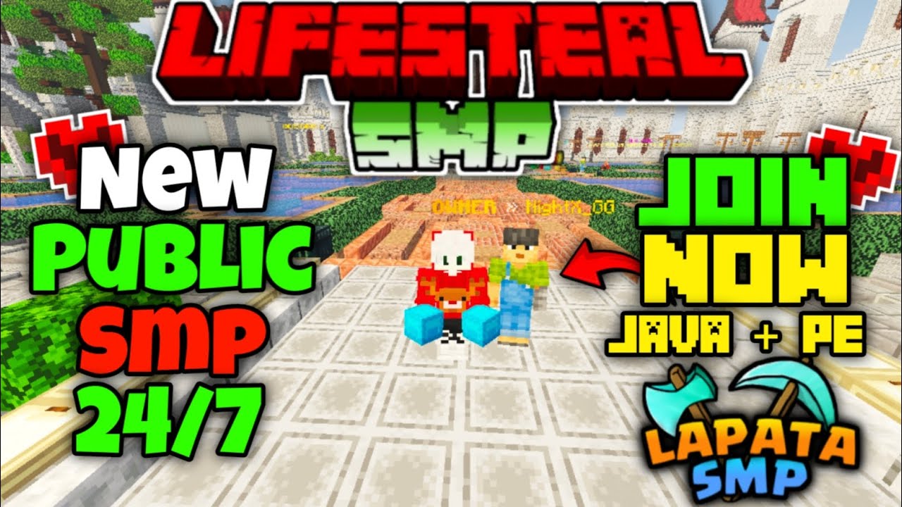 🎉New Public Smp Server For Minecraft🔥| Java/Pe/Pojav | 24/7 Online ...